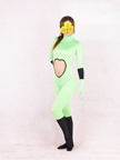 Green and Black Lycra Spandex Zentai Suit